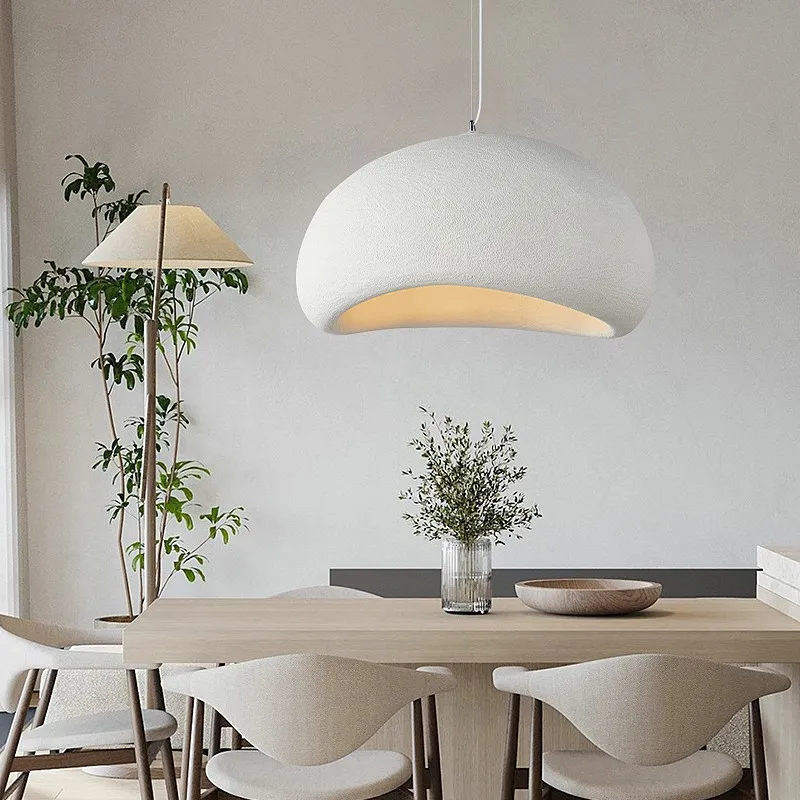 Nordic Wabi Sabi Lâmpadas Pendant, Iluminação da sala de jantar, Modern Living Room, Quarto LED Candeeiro de teto, Loft Lustre Pendurado Lâmpadas