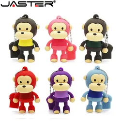 JASTER Mini animal Hot Sale Cartoon Cute Monkey USB Flash Drive Pendrive 4GB 16GB 32GB 64GB USB Stick Memory Storage Pen Drive