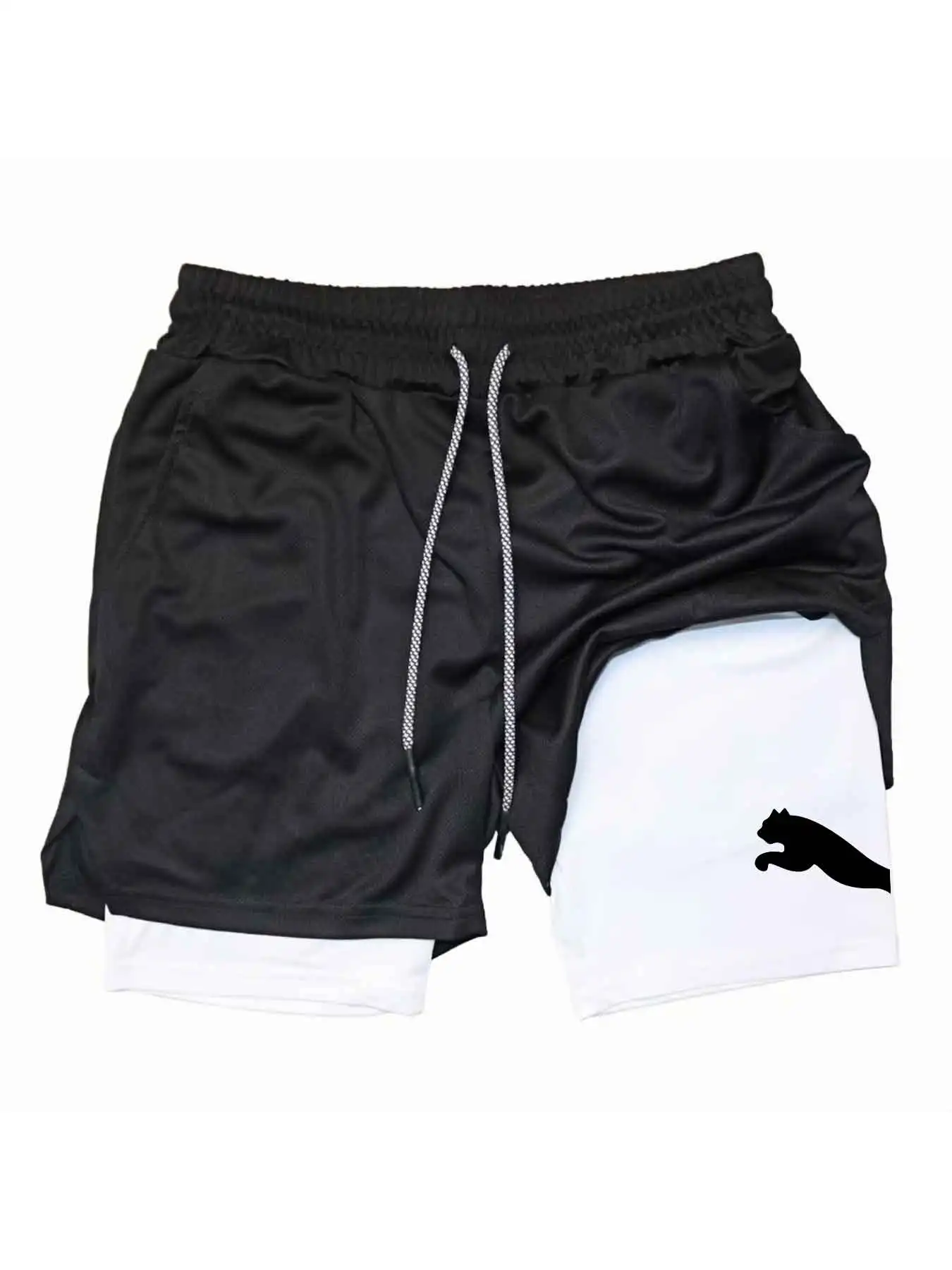 2026 Sommer-Sportshorts 2-in-1 Gym-Laufshorts Langsame Lauf- und Freizeit-Sportbekleidung Fitness-Doppelschicht-Shorts
