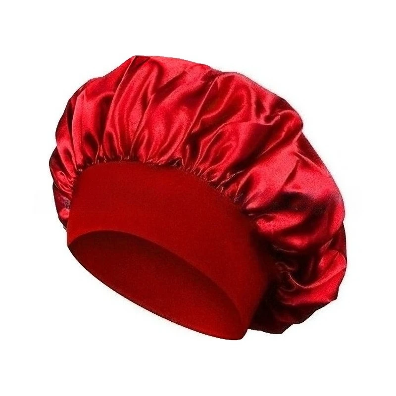 Elastic Wide - Band Satin Bonnet, Women's Hair Care Cap, Perfect for Bathing & Sleeping Multiple Color Options