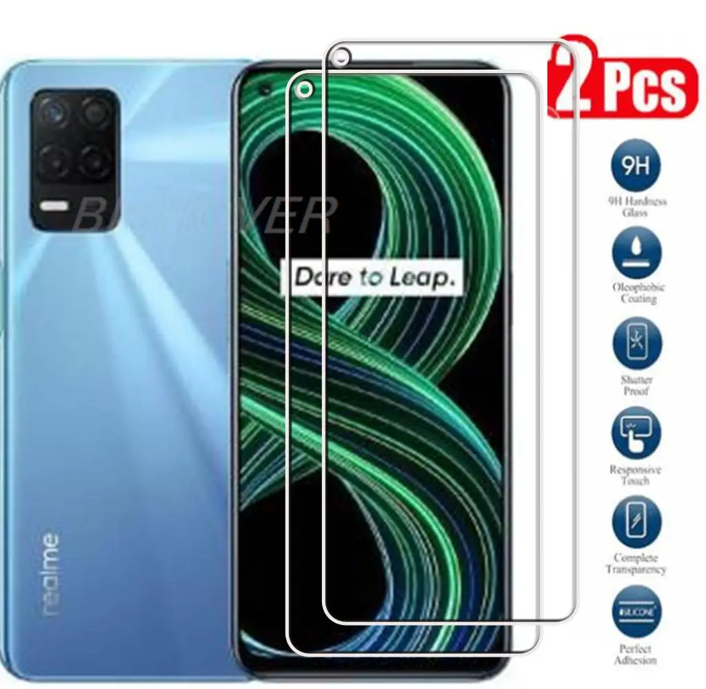 زجاج مقسى لهاتف Realme 8s 5G RMX3381 6.5 "2021 واقي شاشة طبقة واقية على Realme 8 5G RMX3241 RMX3381 زجاج هاتف