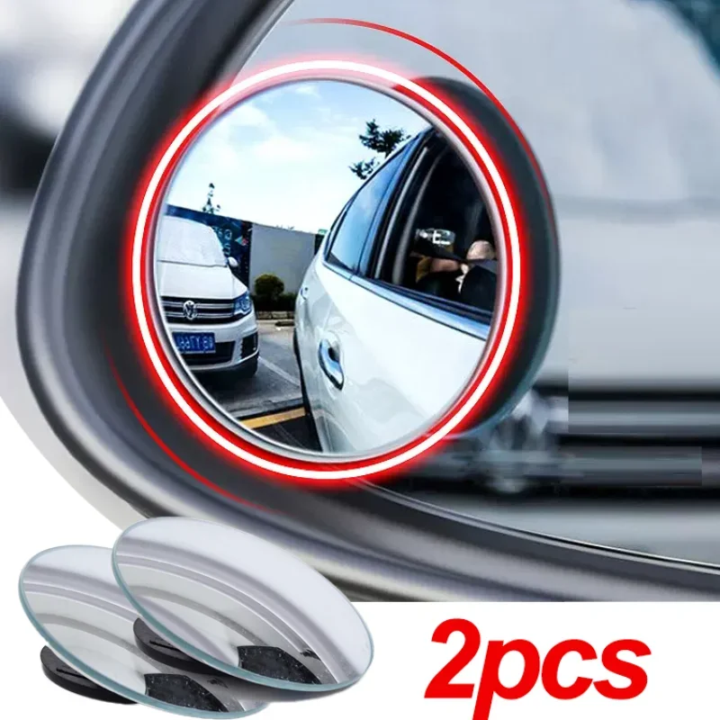 Car Blind Spot Mirror 360 Degree Adjustable Wide Angle Auxiliary Rearview Convex Mirror Universal Auto Car Auxiliary Mirror