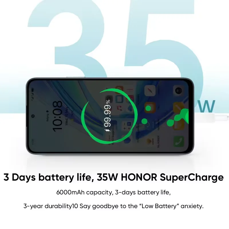 スマートフォン4g snapdragon HONOR-X7b,グローバルバージョン,6.8インチ,108mpカメラ,90hzリフレッシュレート画面,680 mahバッテリー,オリジナル,6000