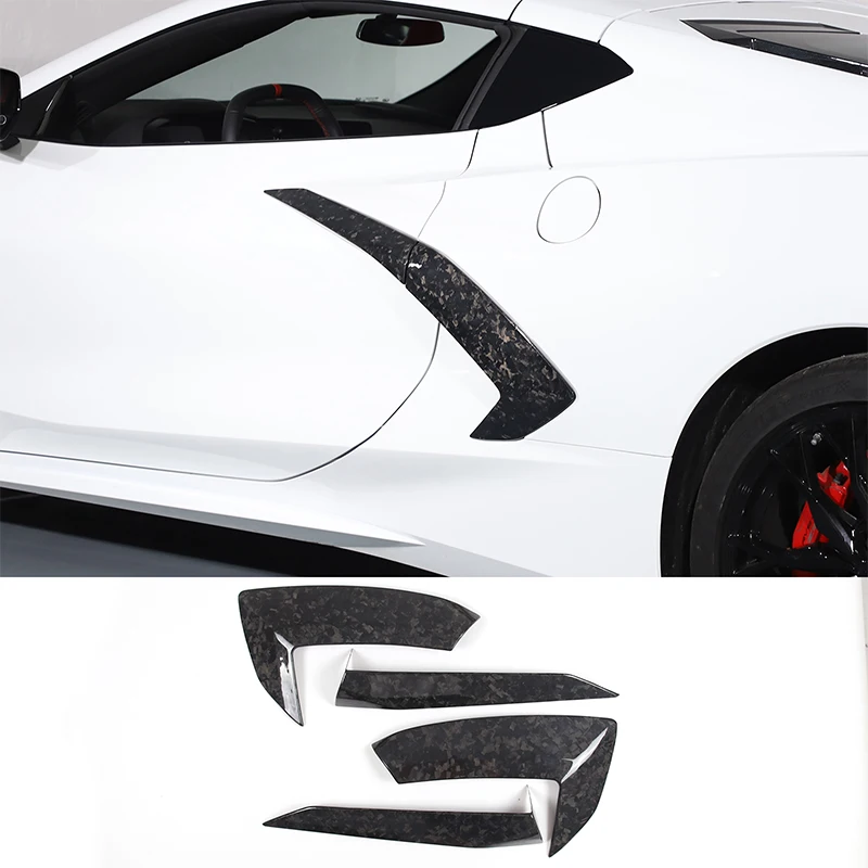 For Chevrolet Corvette C8 stingray Z51Z06  True Carbon Fiber  Door Handle Decorative Cover Stickers External Accessories20-2024