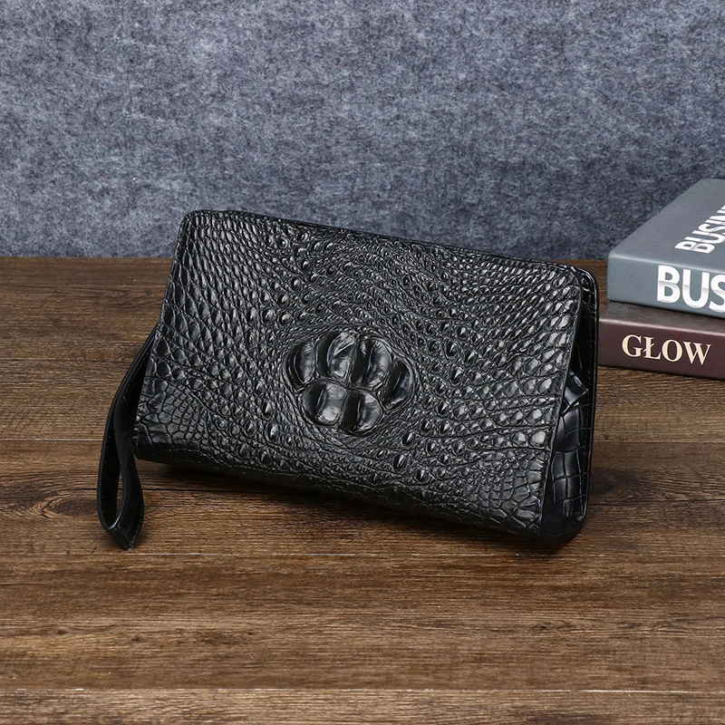 

New Crocodile Pattern Men's Wallet Fashionable Multi functional Handbag High quality Multi layer Slot Bag Change Bag Trendy