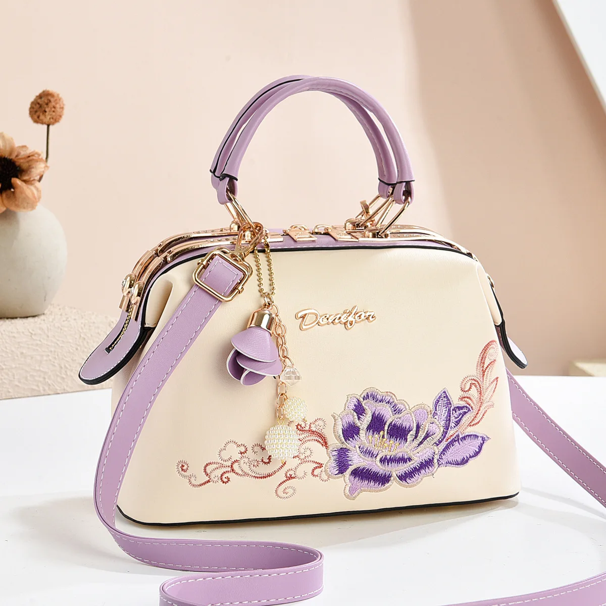 New Woman shoulder bag Large capacity Handbag for Women Crossbody bag Lychee pattern Portable bucket bag ladies messenger bags