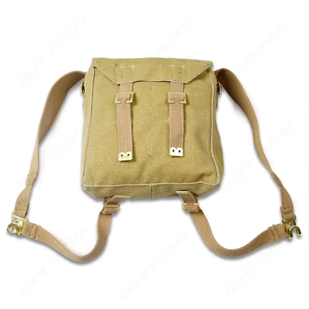 NEW WW2 UK P37 BAG BACKPACK COTTON Medium SIZE HIGH QUALITY REPLICA KHKAI WITH STRAP