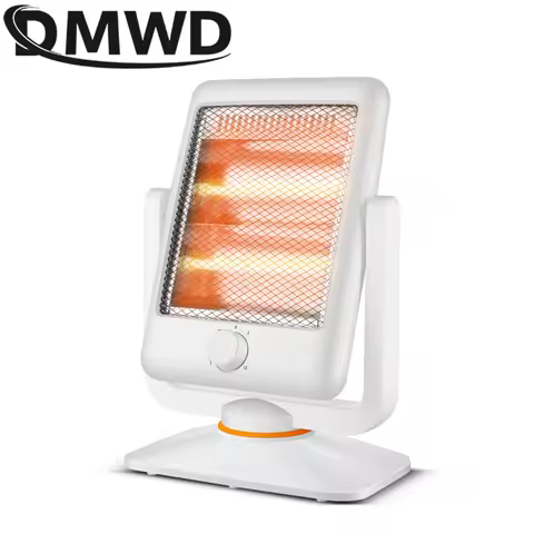 DMWD Electric Heater Quartz Tube Lamp Electric Stove Winter Warmer Left And Right Rotating Stove Foot Heater 2 Levels Adjustable