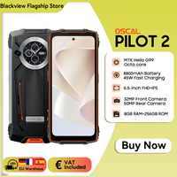 Oscal PILOT 2 Rugged Smartphone Helio G99 6.5'' 120Hz 8GB 256GB Mobile Phone with Dual LED Flashlights 8800mAh 45W NFC