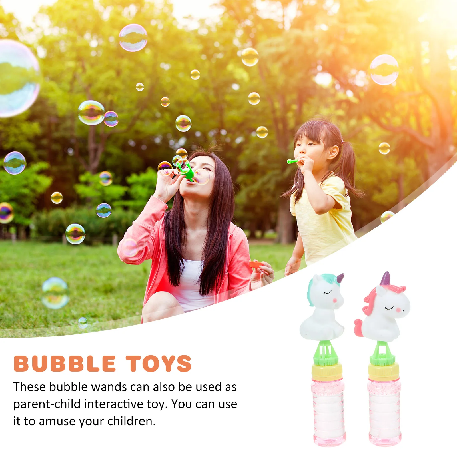 

2 Pcs Mini Bubble Stick Blow Bubbles for Party Bags Handheld Wand Outdoor Wands Water Toy