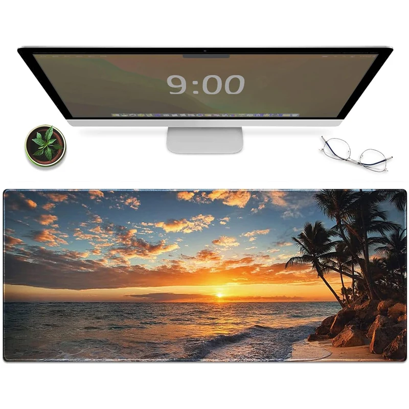 

400x900mm HD Print Rubber Mouse pad landscape mountain sunset cartoon Mouse Pad XXL Extended Pad Mouse Computer Non-slip Carpet