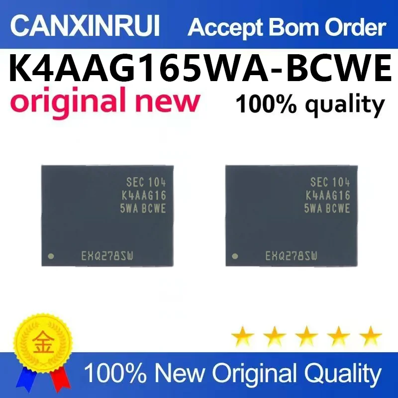 （5pcs-100pcs）Brand new original K4AAG165WA-BCWE package BGA96 16Gb DDR4 DRAM memory IC chip