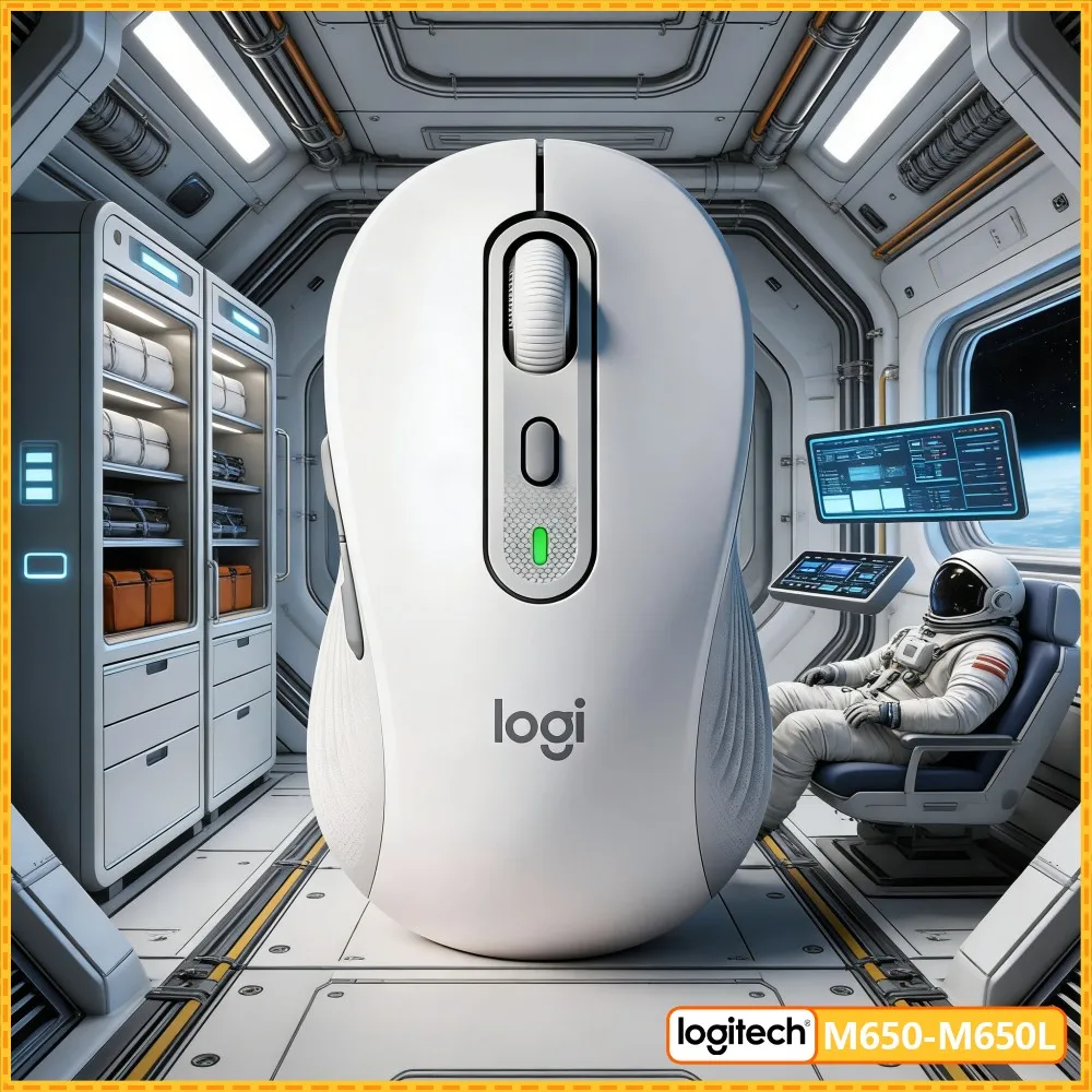 Logitech M650/M650L Wireless Ergonomic Mouse - Dual Connectivity, Sustainable Build, 90% Reduced Click Noise, 24-Month Battery