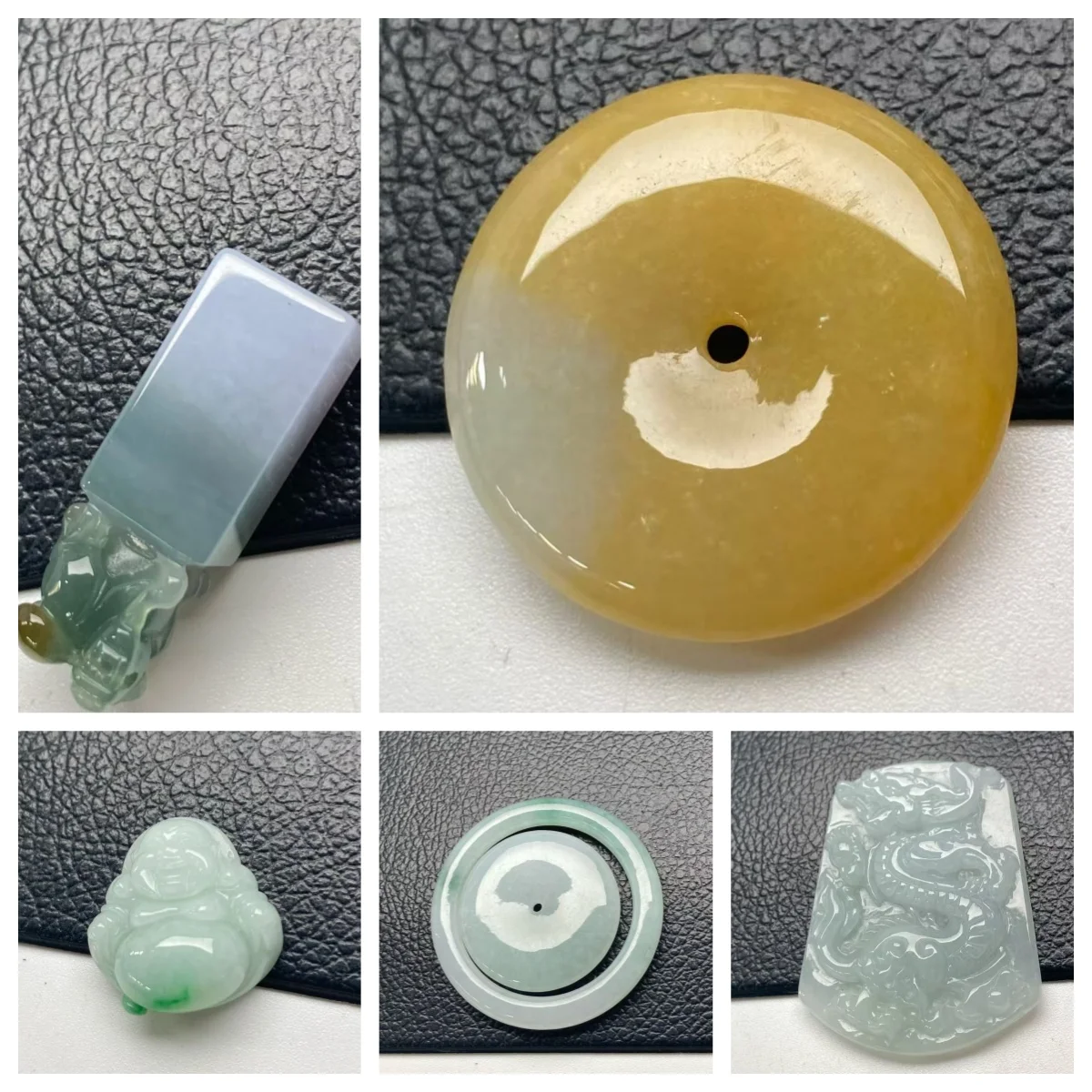 1pcs/lot Sweet green floating yellow jade pendant Dragon Guanyin Buddha Pixiu square seal peace buckle zodiac cabbage, Ruyi