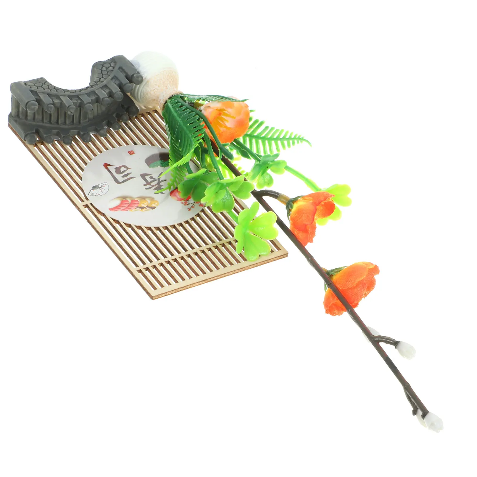 

Artificial Flower naments Sushi Plate Decorations Blossom Materials Easy Clean Multi functional Kitchen Bar