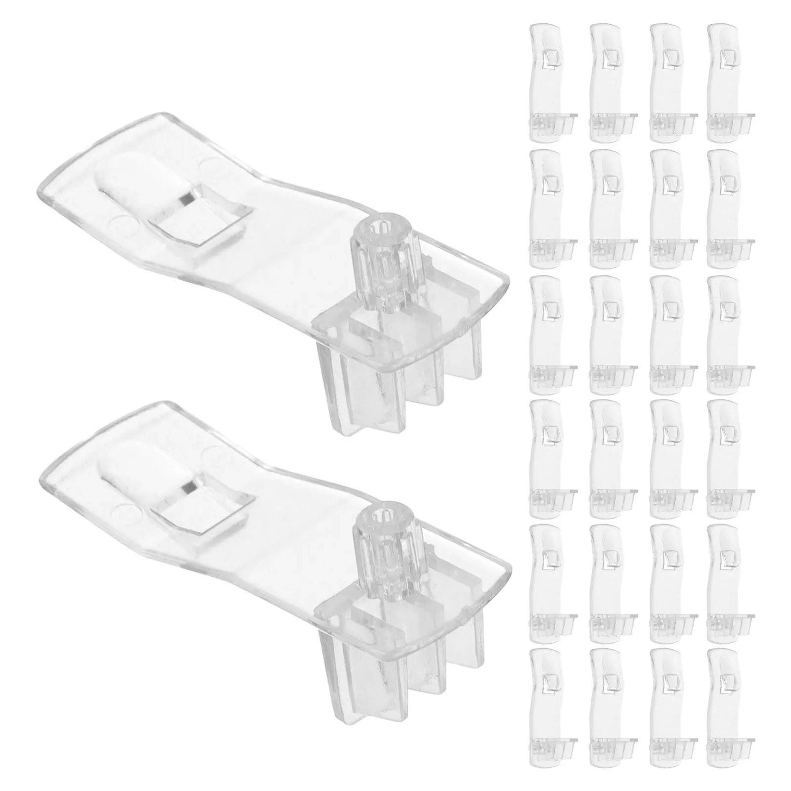 

30Pcs Clear Shelf Support Pegs Heavy Duty Plastic Cabinet Shelf Clips for Bookshelves Strong Load Bearing Replacement Kit