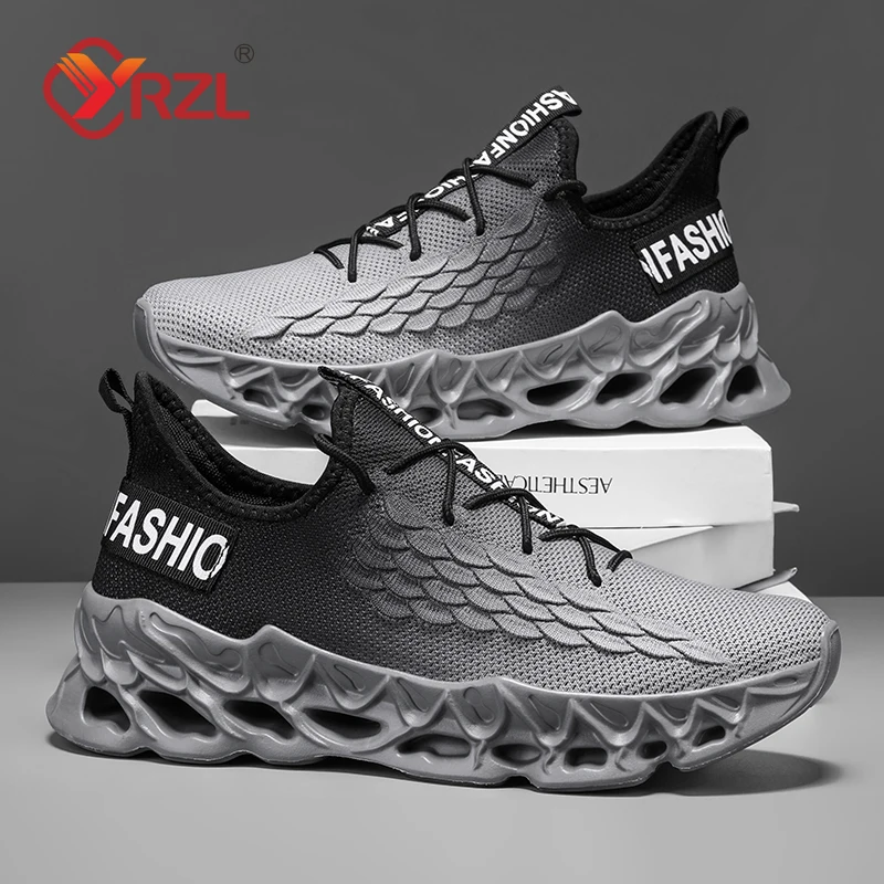 YRZL أحذية رجالية أحذية رياضية مريحة تنفس احذية الجري الرجال حذاء رياضي للتنس حجم 39-46 أحذية المشي رجل