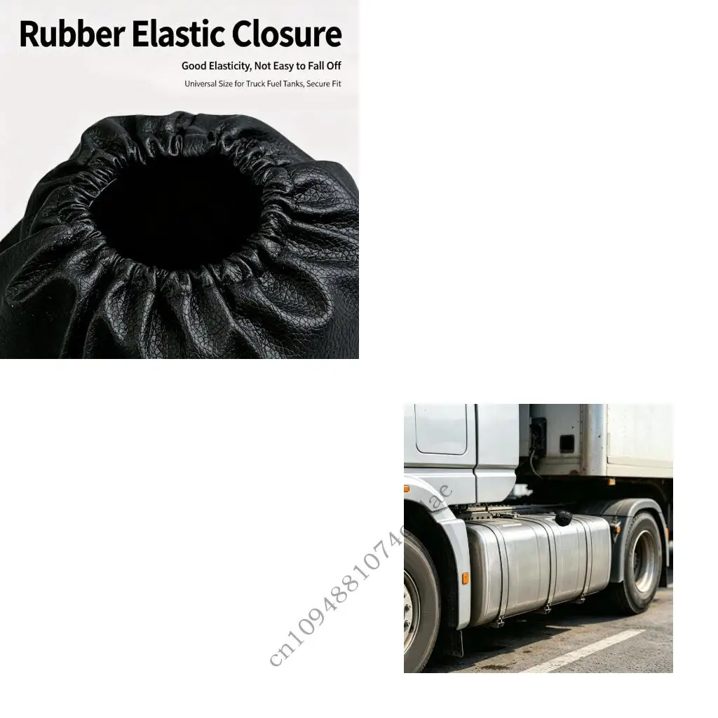 Opening Cover 2 Pack, Black PU Dust Cover for 13-14 Openings, Slip-On Coverage for Parked Trucks and Daily Work Vehicles