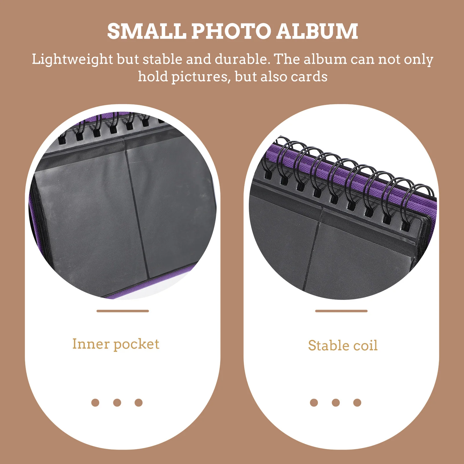 

Mini Photo Album Desk Calendar Style Picture Holder Lightweight Table Photo Display Album Small Collection Book Stylish