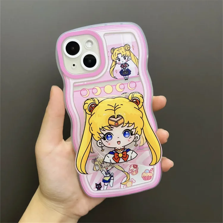 

Anime Sailor Moons Bracket Silicone Curly Wave Case For Samsung Galaxy S20 S20FE S21 S21FE S22 S23 S24 S8 S9 Ultra Plus 4G 5G