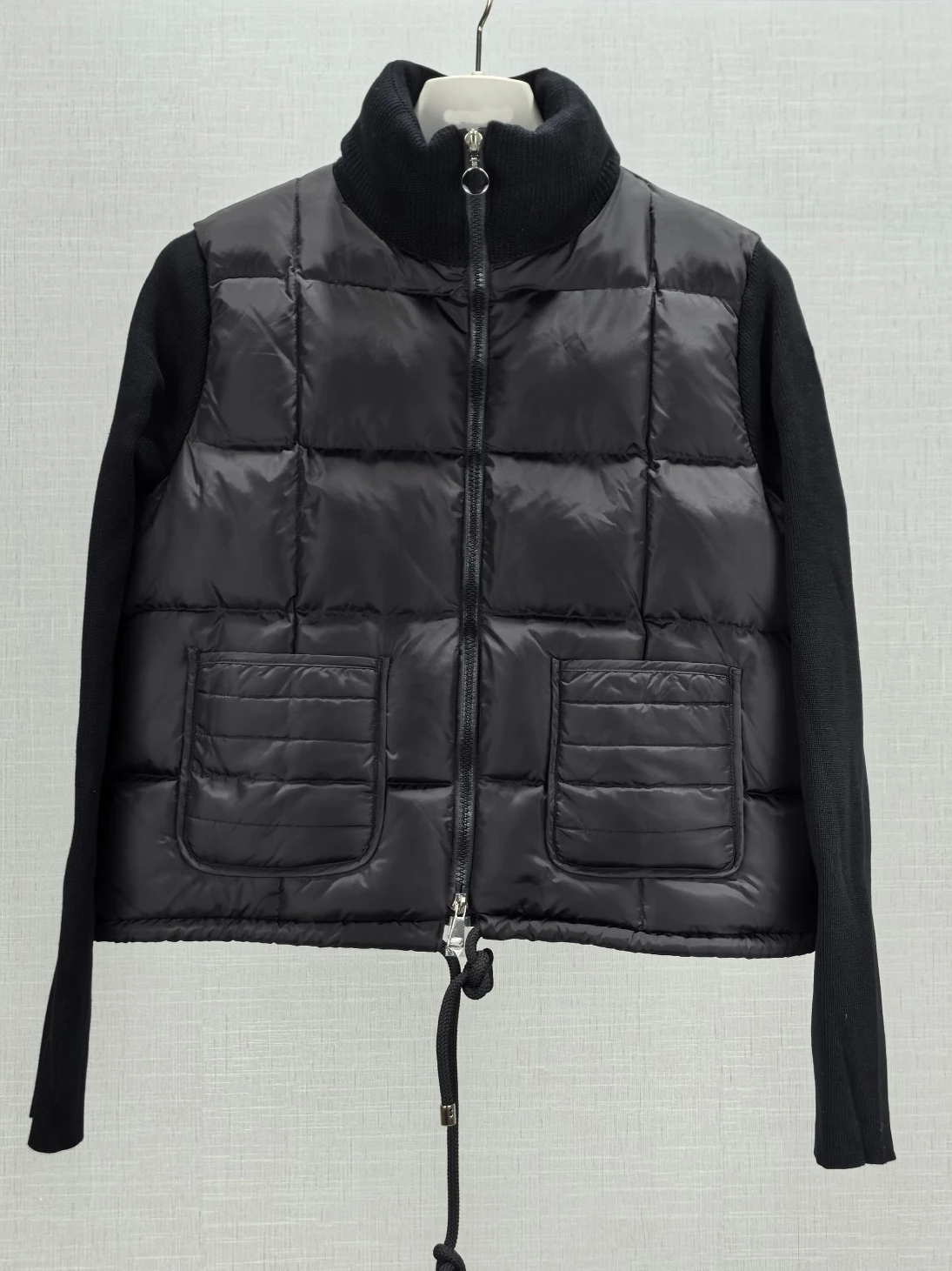 

Новинка 202, легкая трикотажная лоскутная куртка с воротником-стойкой, женская повседневная куртка прямого кроя, экологически чистая верхняя одежда