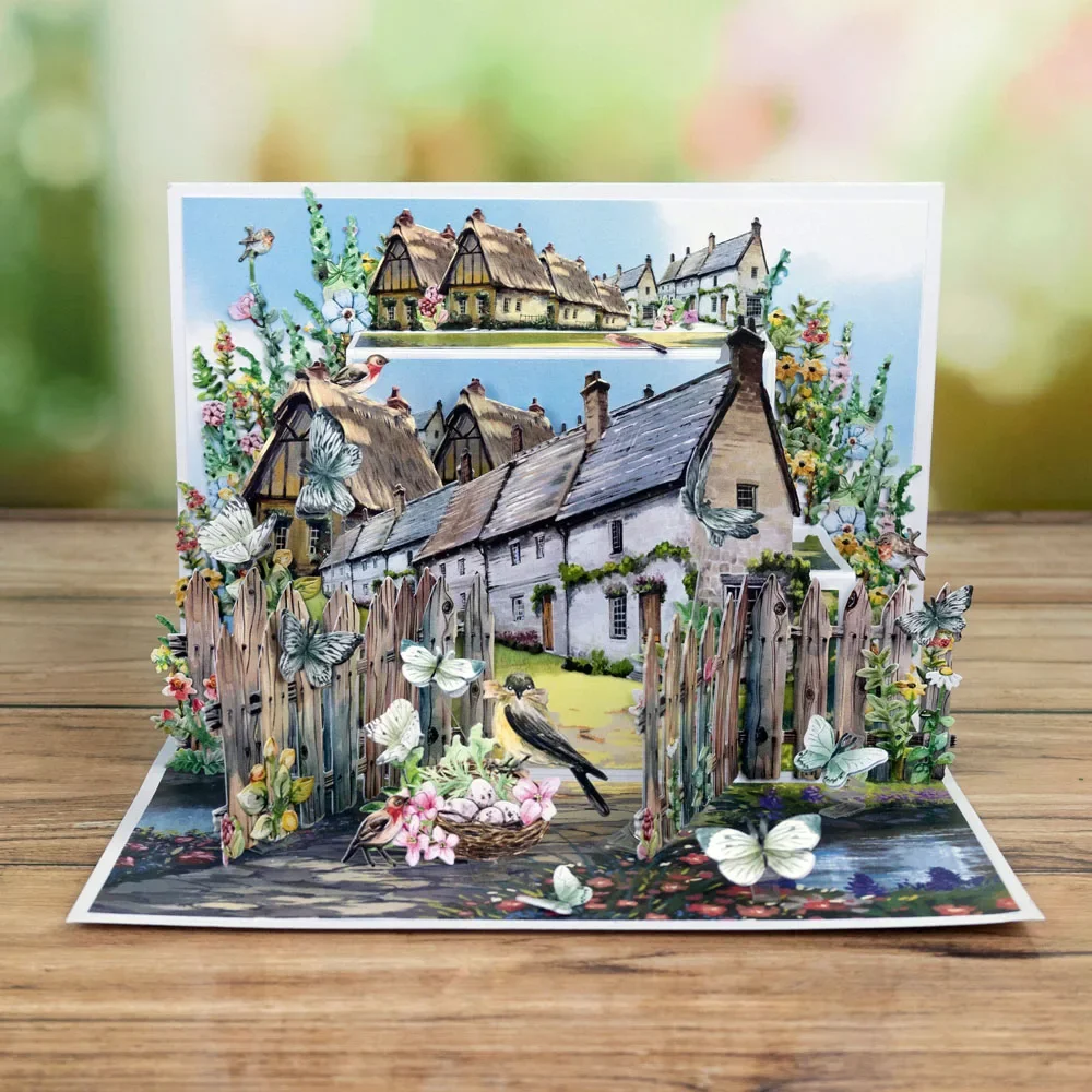 The Little Bird Stands Next to Its Nest Cutting Dies Scrapbook Diary Decoration Stencil Embossing Template DIY Greeting Card