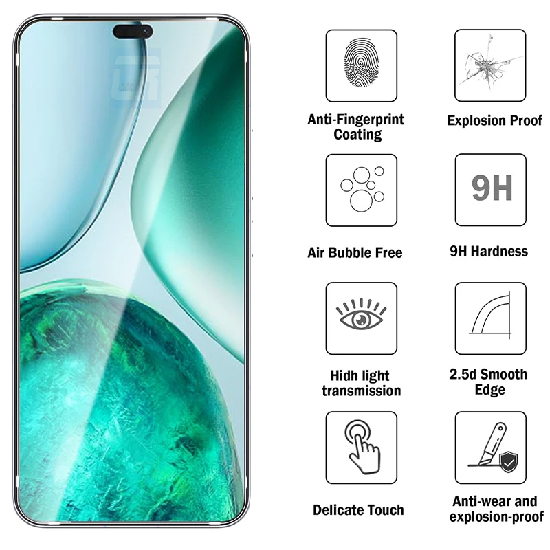 2-4 قطعة غطاء كامل واقي من الزجاج المقسى لهاتف Honor X8c X8b X8a X7d X7c X7b X7a X6c X6b X6a X6 X5b X5 Plus واقيات الشاشة