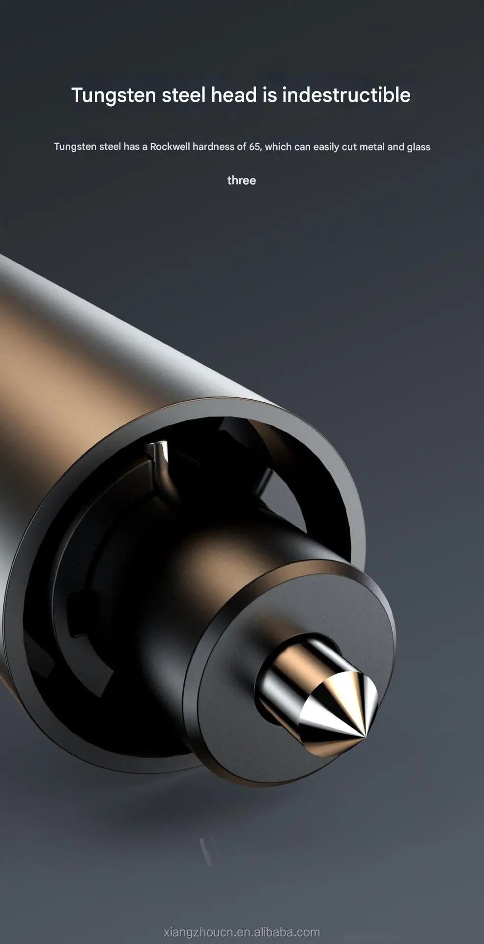 Martello salvavita per auto in acciaio di alta qualità Strumento di salvataggio per fuga di emergenza automatica Taglierina per cintura di sicurezza Interruttore per vetro per finestra