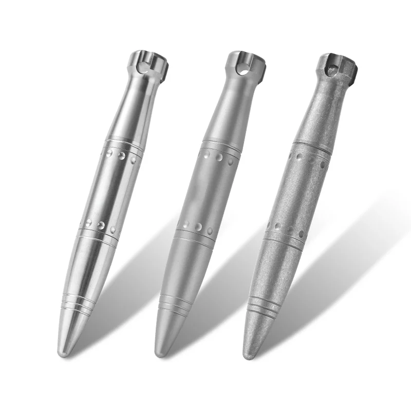 Titanium Alloy Tactical Pen, Personalized Metal Torpedo Signature Pen, Self-Defense Tactical Pen