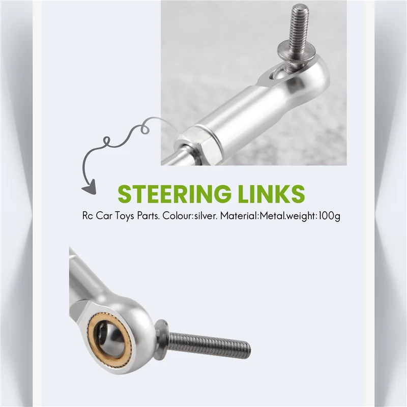 AC52-CNC Metalen Stuur Trekstang Voor 1/5 HPI BAHA ROVAN KM BAJA 5B 5T 5SC SS Rc Auto Onderdelen