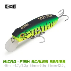 Kingdom Fishing Lure Micro Minnow 4.7g 6.2g 9.8g 12.2g Micro Tonące Pływające Sztuczne Przynęty 45mm 55mm 65mm Long Casting Hard