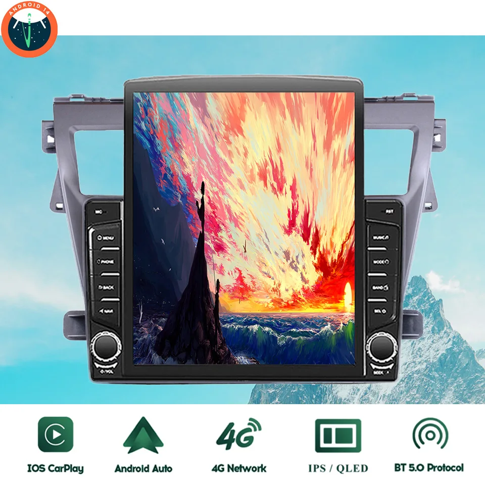Android 14 8G+128G Car Radio Stereo DVD Cassette HU For Toyota Vios Yaris 2007 - 2013 Auto Multimedia DVD Head Unit 4G Lte WIFI