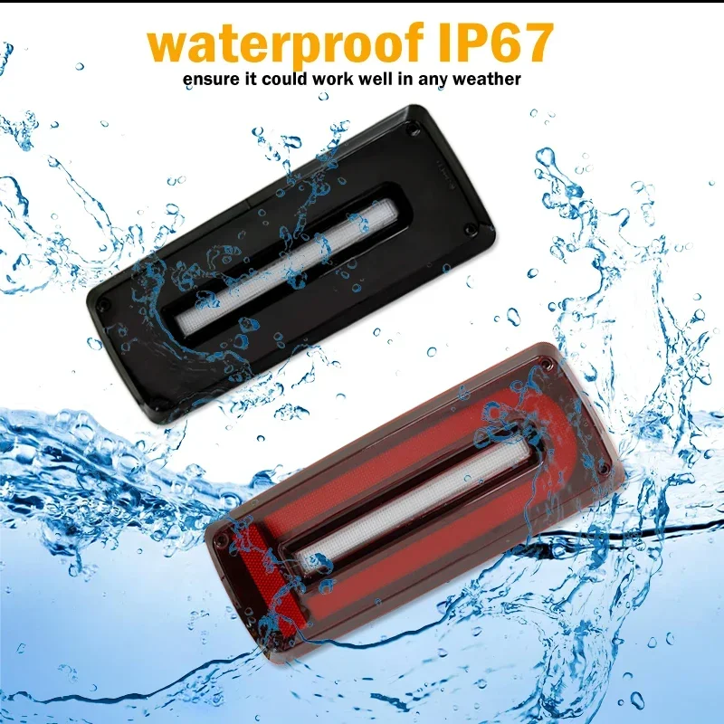 لمرسيدس بنز G-Class عربة W463 G500 G550 G55 G63 G65 AMG الذيل الخلفي/أضواء الفرامل الديناميكية LED بدوره أضواء الإشارة 1999-2018