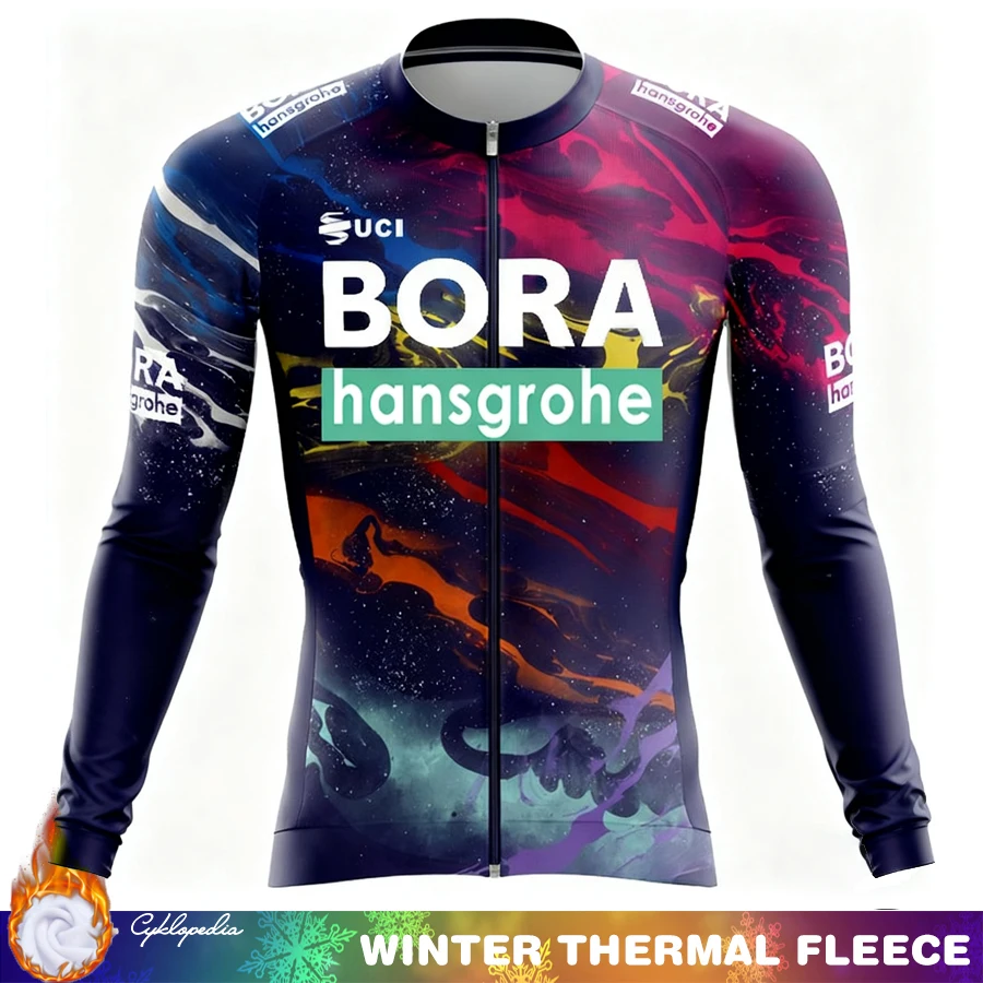 

UCI BORA Termal Fleece Cycling Jersey Men's Biking Clothes Winter Thermal Jackets Shirt Clothing 2026 Bicycles Pants Cycle Retro