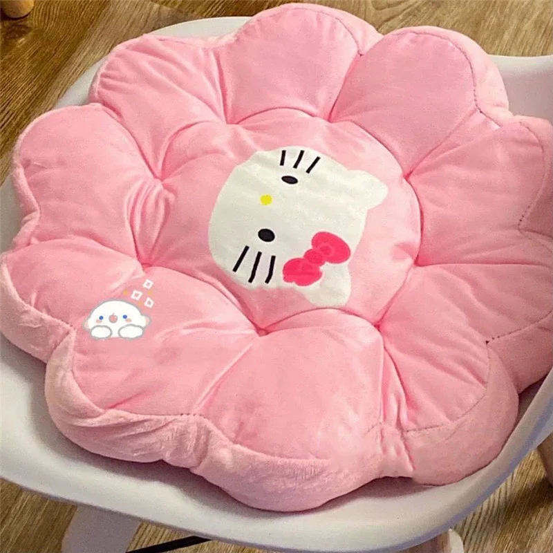 

Sanrio Hello Kitty Flower Cushion Office Chair Lumbar Back Cushions Sofa Throw Pillows Room Decor Pillow Buttocks Cushion 40cm