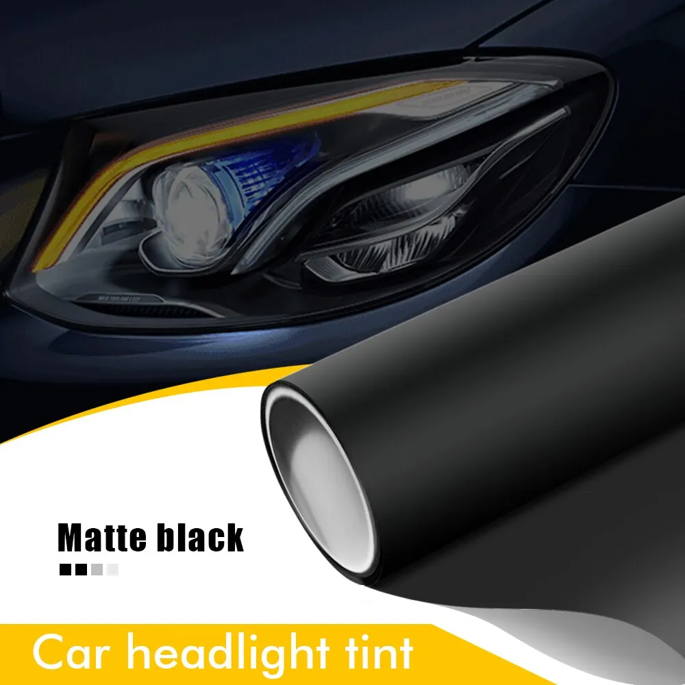 50 cm x 200 cm Auto Koplamp Tint Film Rook Mistlamp Licht Vinyl Film PVC Zwarte Tint Vinyl Waterdichte film Auto Sticker Accessoires