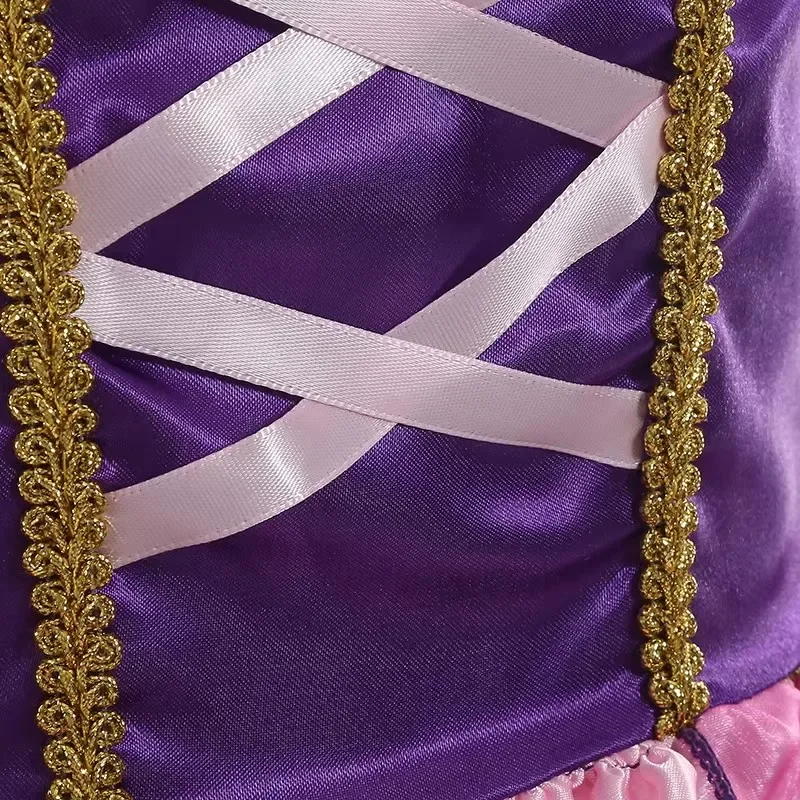 Rapunzel vestido para meninas cinderela vestir-se belle cosplay crianças festa de aniversário princesa traje crianças halloween elsa roupas