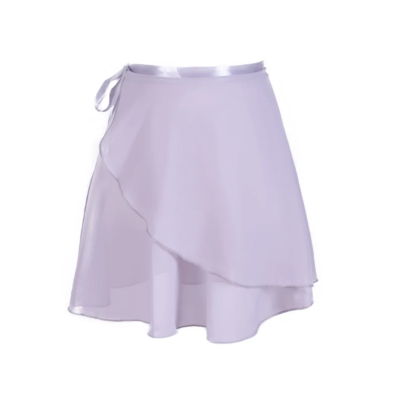 Ballet Chiffon Dance Skirt Kids Girls Waist Swing Half Skirt Practice Performance Stage Training Costume Gymnastics Wrap Skirt view 4