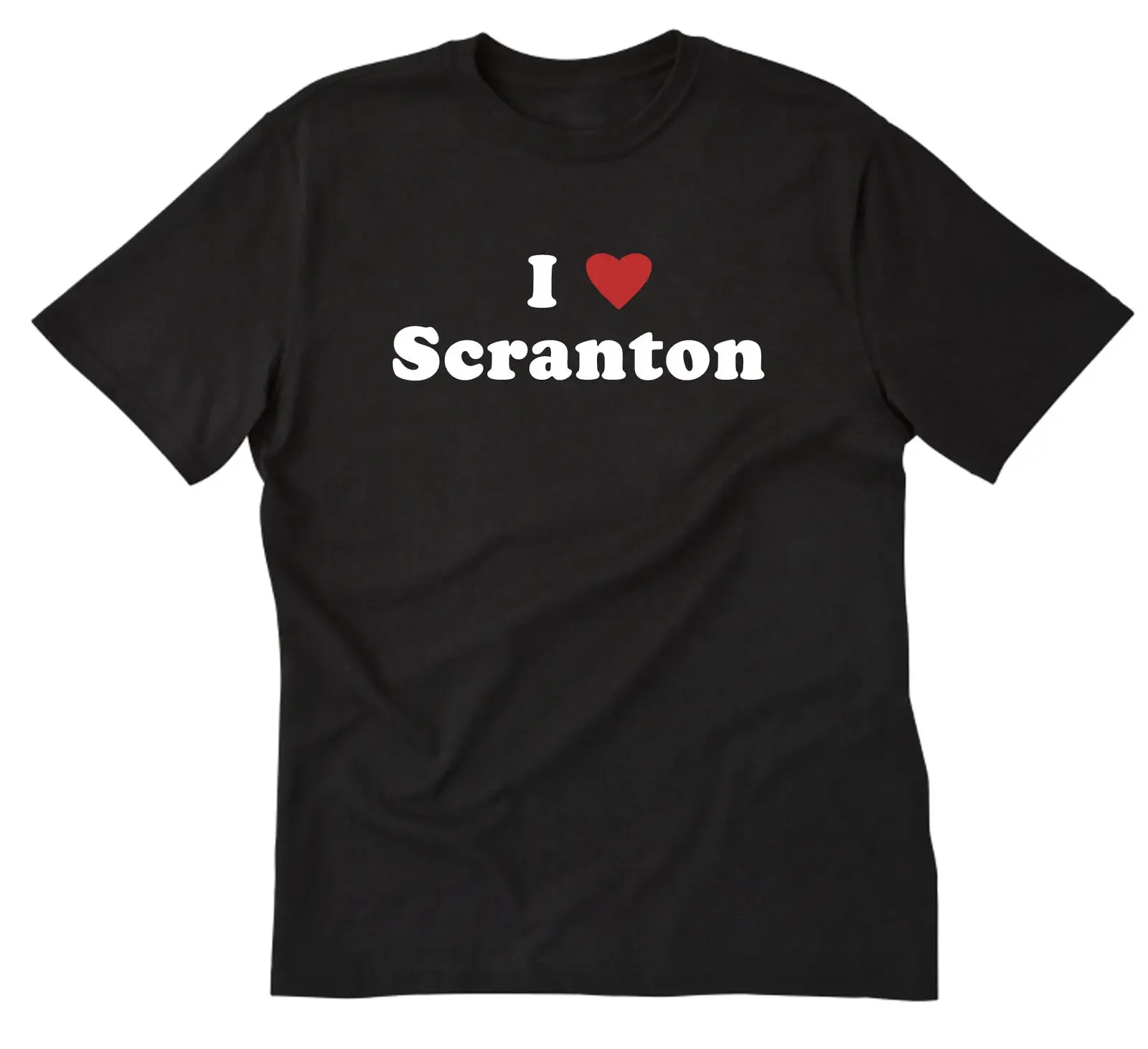 I Love Scranton T-shirt I Heart New Jersey Shirt Short Sleeve Cotton