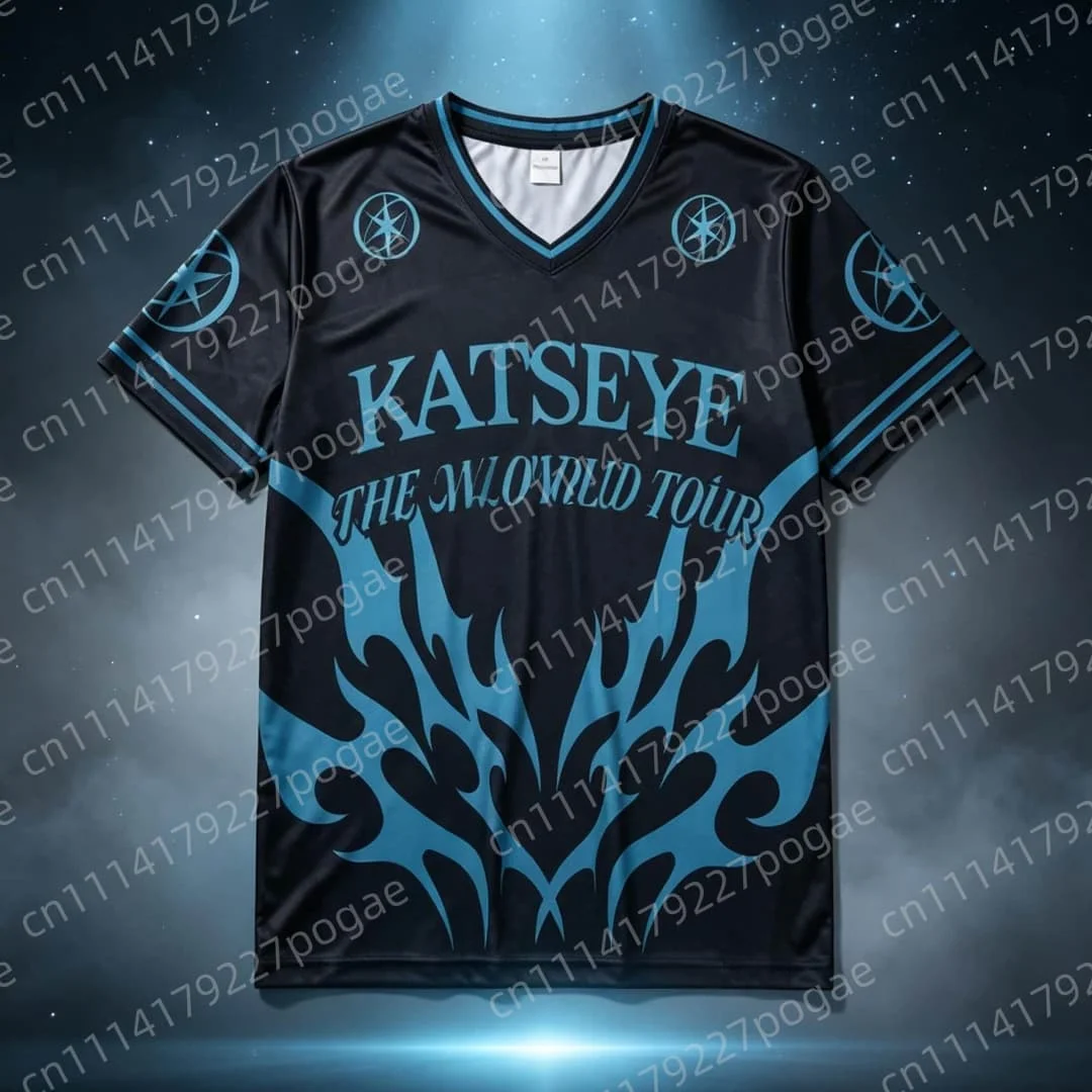 Summer KATSEYE Konzertmitglied Daniela 04 Fußballtrikot Kpop Merch Y2K Hip Hop Streetwear Atmungsaktives Casual Unisex T-Shirt – Detail 2