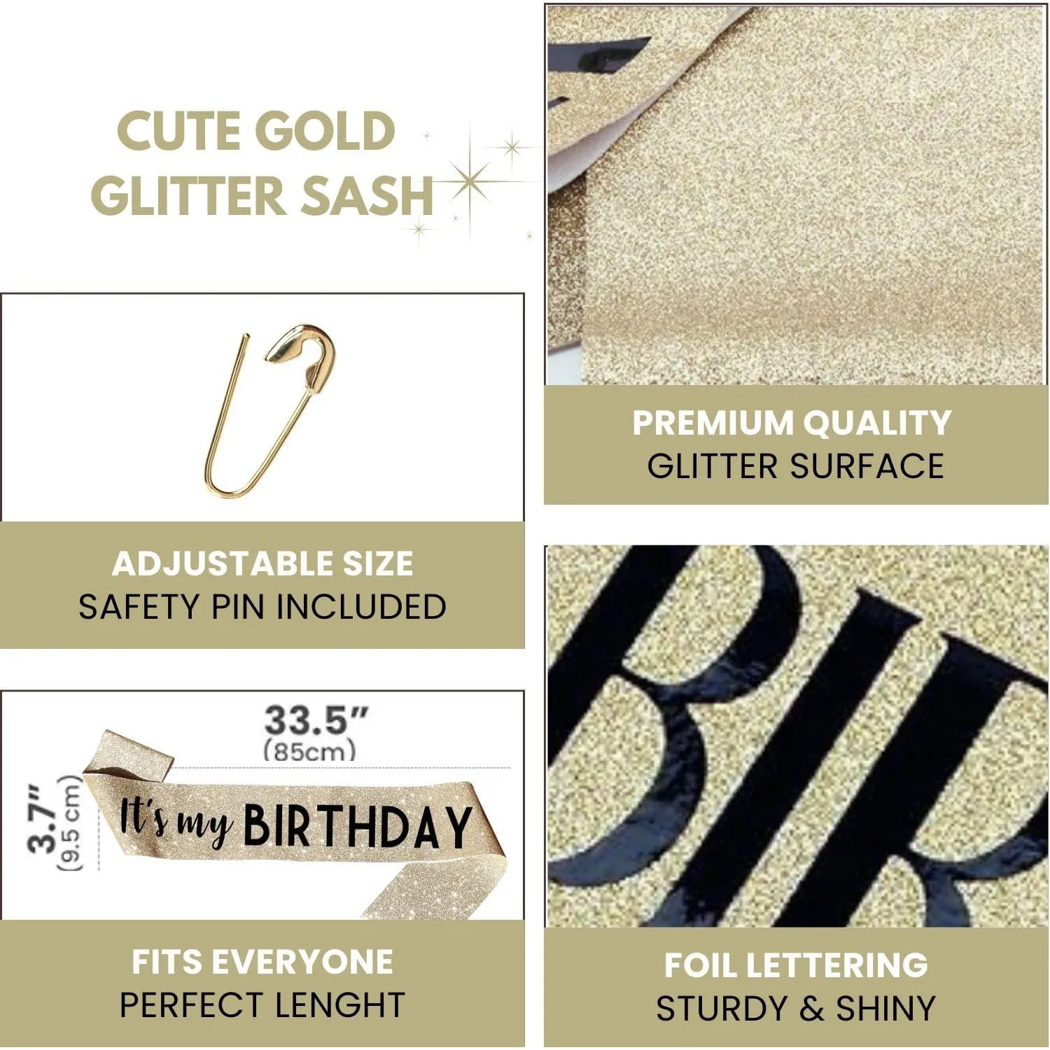 Rose Gold Foil Birthday Sash