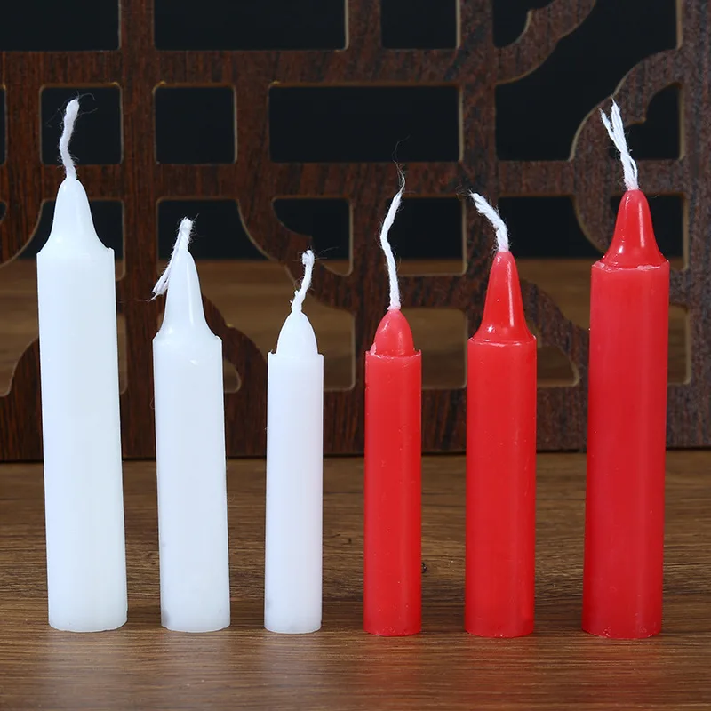 10pcs Small Red Candles Household Birthday Lighting Red and White Candles Valentine\'s Day Decoration Candles Home Decoration m