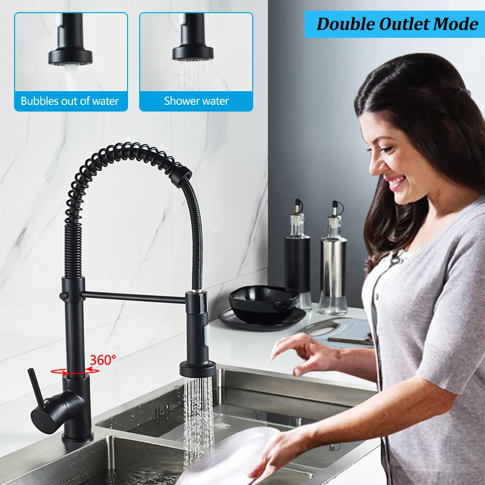 Double Outlet Mode 360° Swivel Faucet Splash Proof Filter Extender Faucet Hot and Cold Water Mixer Home Kitchen Accessories