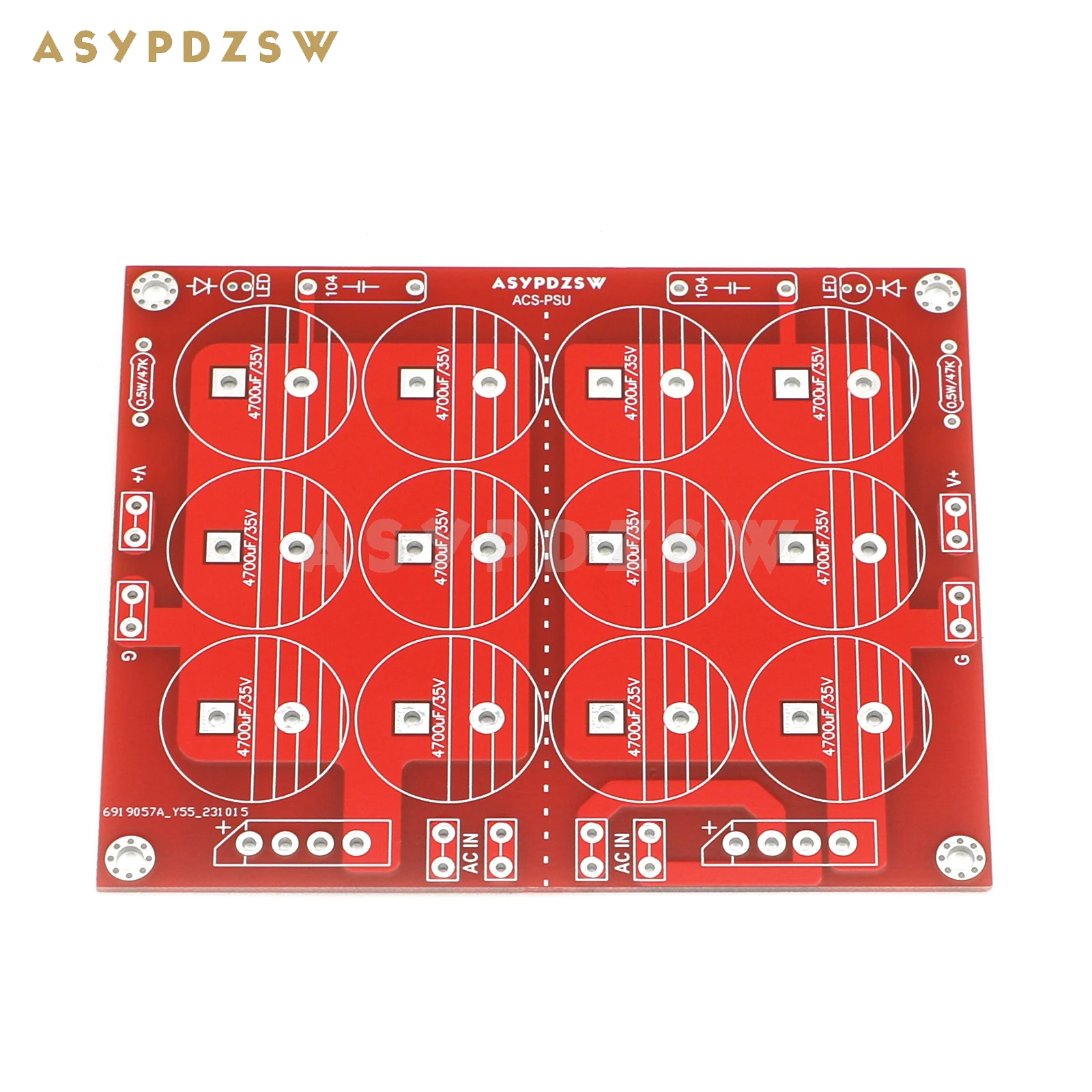 ACA-PSU de doble canal, rectificador de fuente de alimentación de un solo voltaje, filtrado PCB desnudo para amplificador PASS ACA