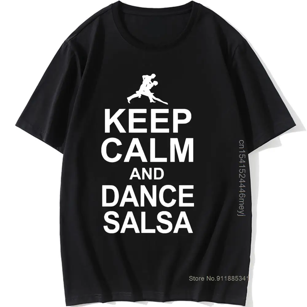 

Casual Men Keep Calm and Dance Salsa Evolution Funny T Shirt Short Sleeve Cotton Hip Hop Tops Tees T-shirt Tops Tee Camiseta