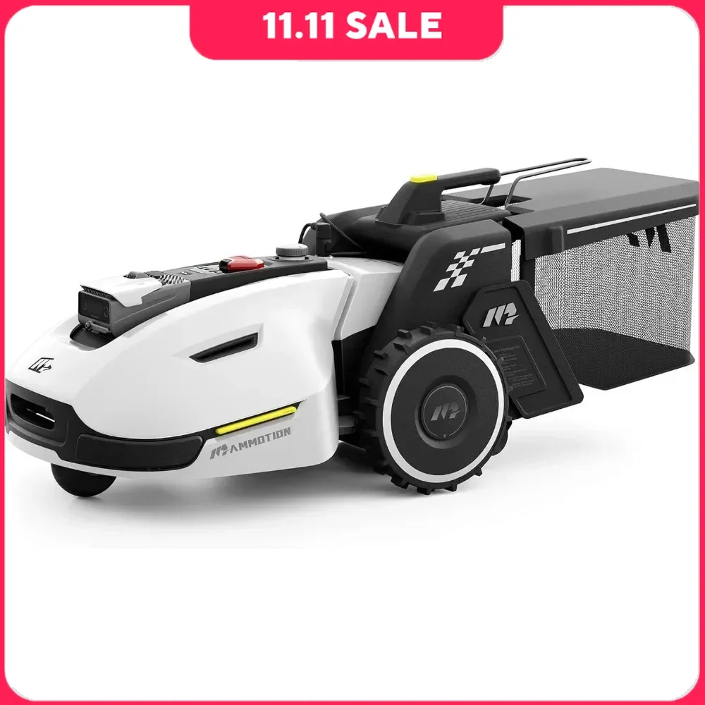 

1500 Robot Lawn Mower with Sweeper, 3D Vision Positioning & RTK Fusion Mapping System for 0.37 Acres Lawn 45% Slope