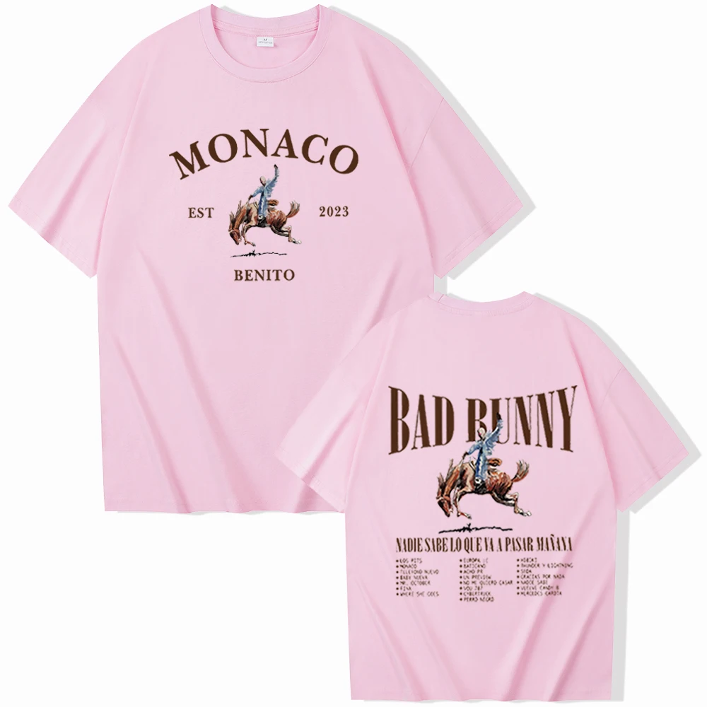 Bad Bunny Nadie Sabe Lo Que Va Pasar Manana Shirt Bad Bunny Shirt Bad Bunny Merch O-Neck Short Sleeve Shirts Unisex