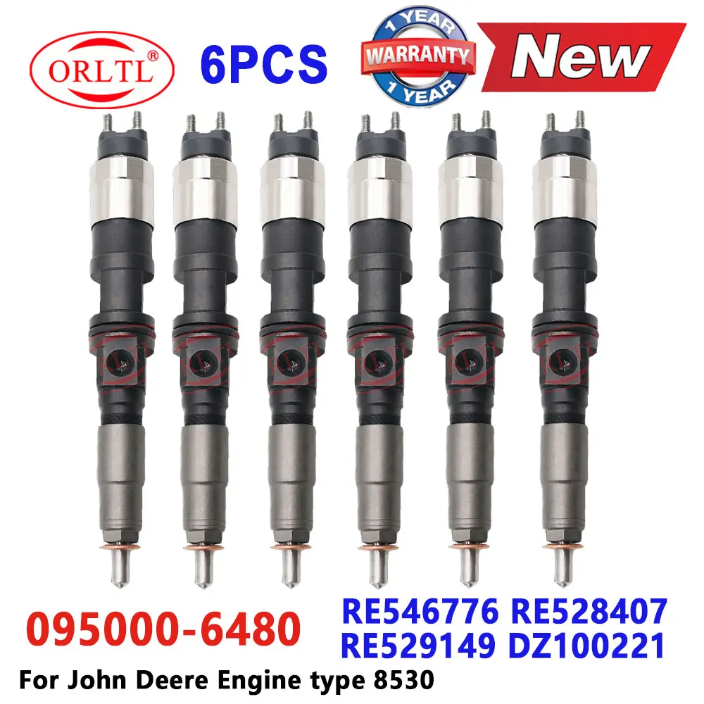 

6 шт. новая форсунка 095000-6480 0950006480 095000 6480 6481 форсунка дизельного топлива DZ100221 RE546776 RE528407 RE529149 для John Deere