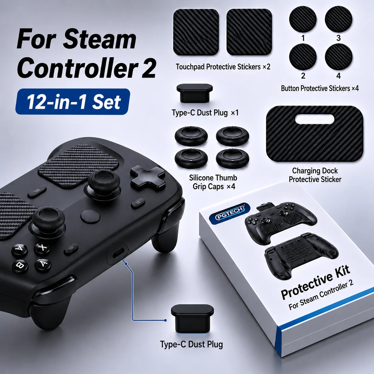 Controller Analog Stick - Kit Protettivo 12 in 1 per