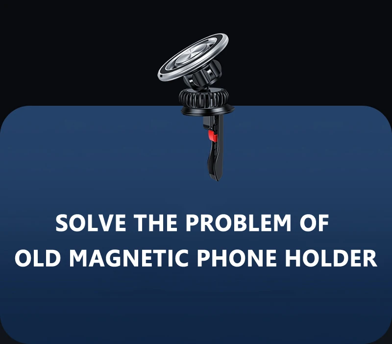 Magnetischer Handyhalter, kompatibel mit MagSafe, Autohalterung für iPhone 14, 13, 12, Auto-Entlüftungsclip, Handyhalterung, Handyhalterung – Detail 4